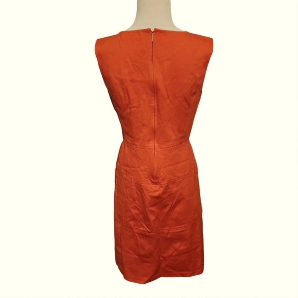 Tory Burch Elegant Orange Sleeveless Dress